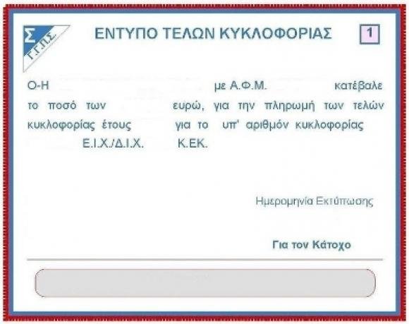 Τέλη Κυκλοφορίας